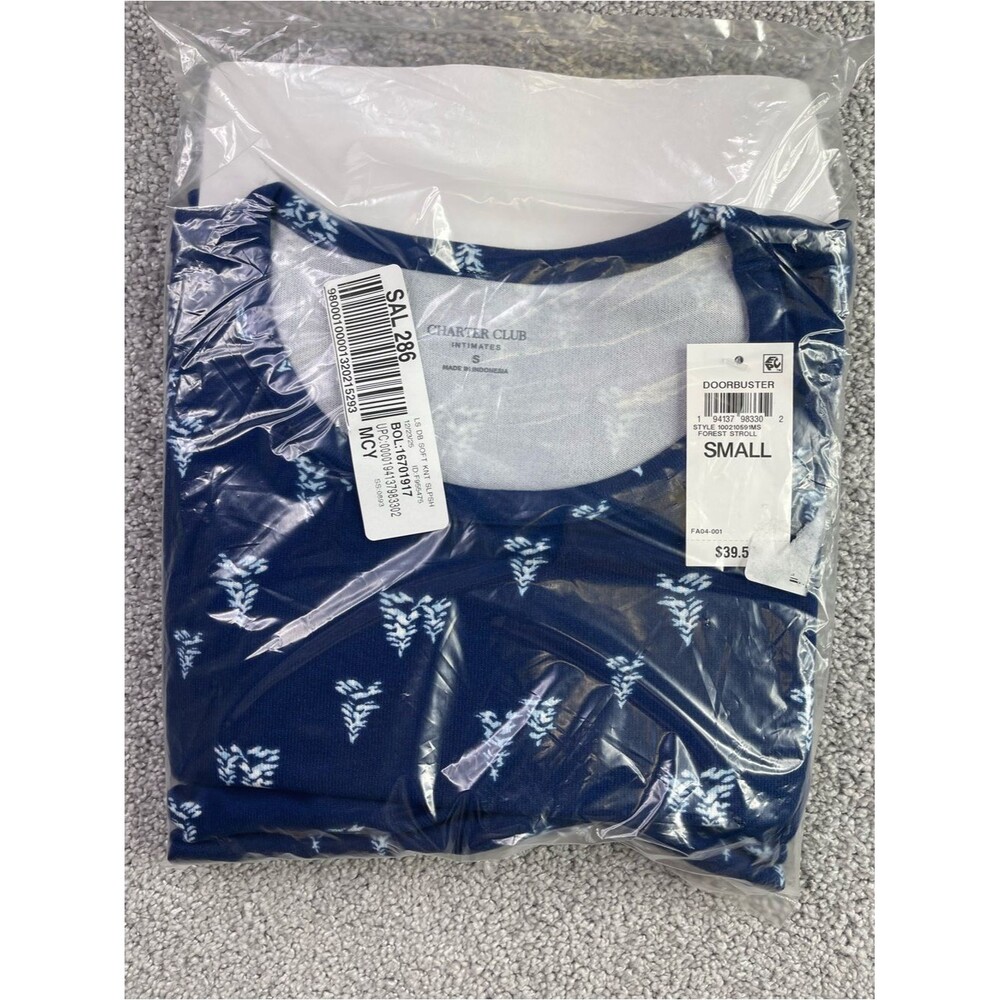 Charter Club Intimates Medium Forest Stroll Long Sleeve Sleep Shirt - Picture 2 of 5